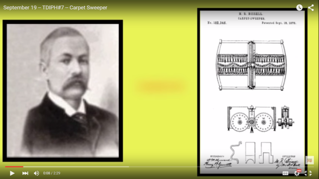 September 19 - This day in patent history (TDIPH) – Carpet Sweeper - Patent Yogi LLC