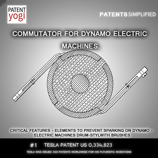 Tesla Patent No. 1_ Commutator for Dynamo Electric_US 0,334,823