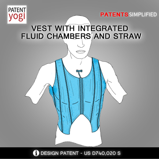 VEST WITH INTEGRATED FLUID CHAMBERS AND STRAW