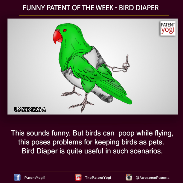 PatentYogi_Funny Patent of the week-Patented Bird Diaper