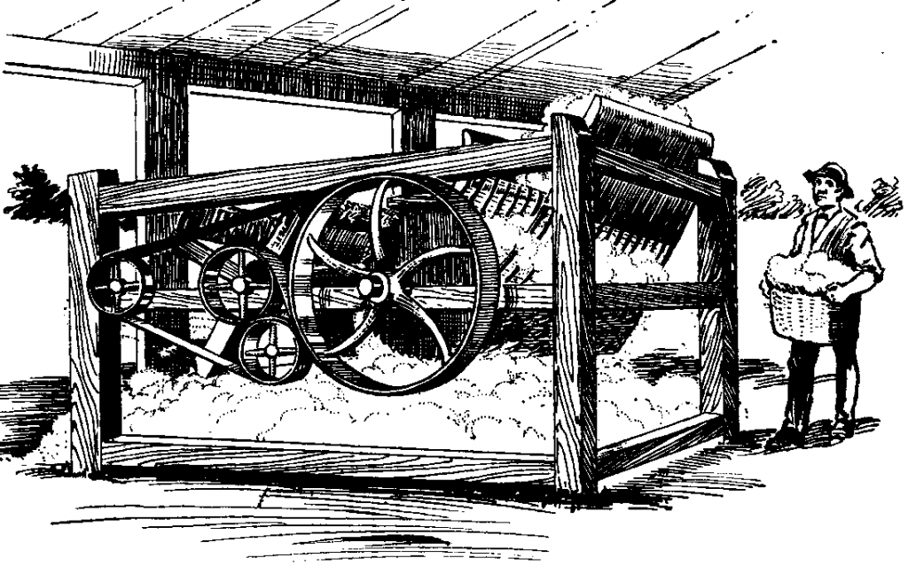 Diagram Of The Cotton Gin