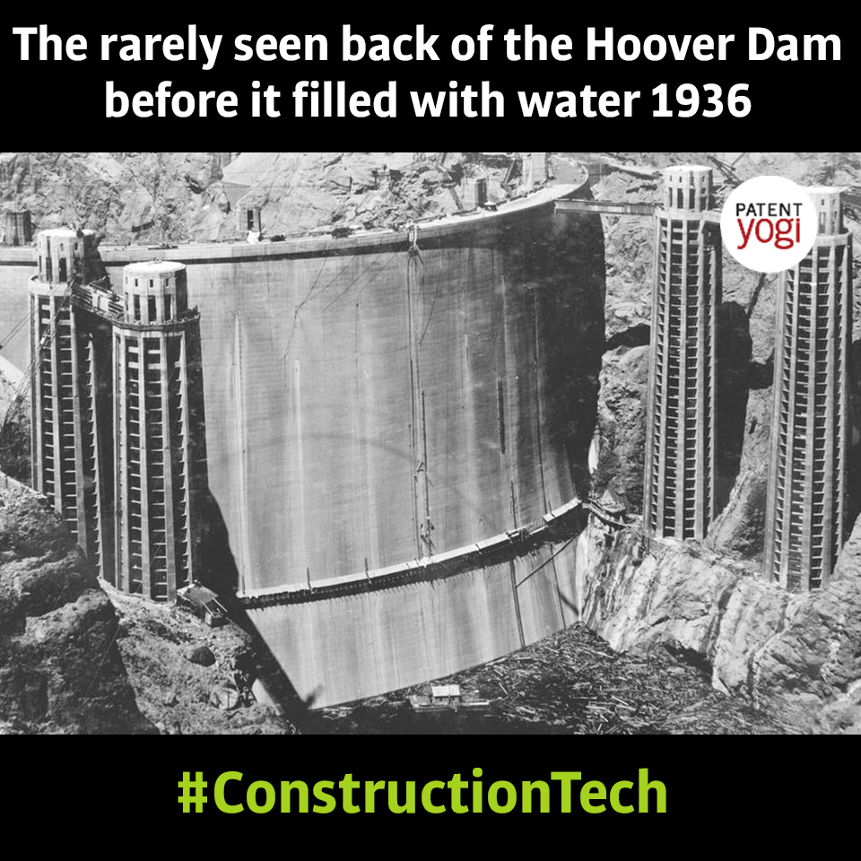 The rarely seen back of the PatentYogi_Hoover Dam before it filled with1 water 1936
