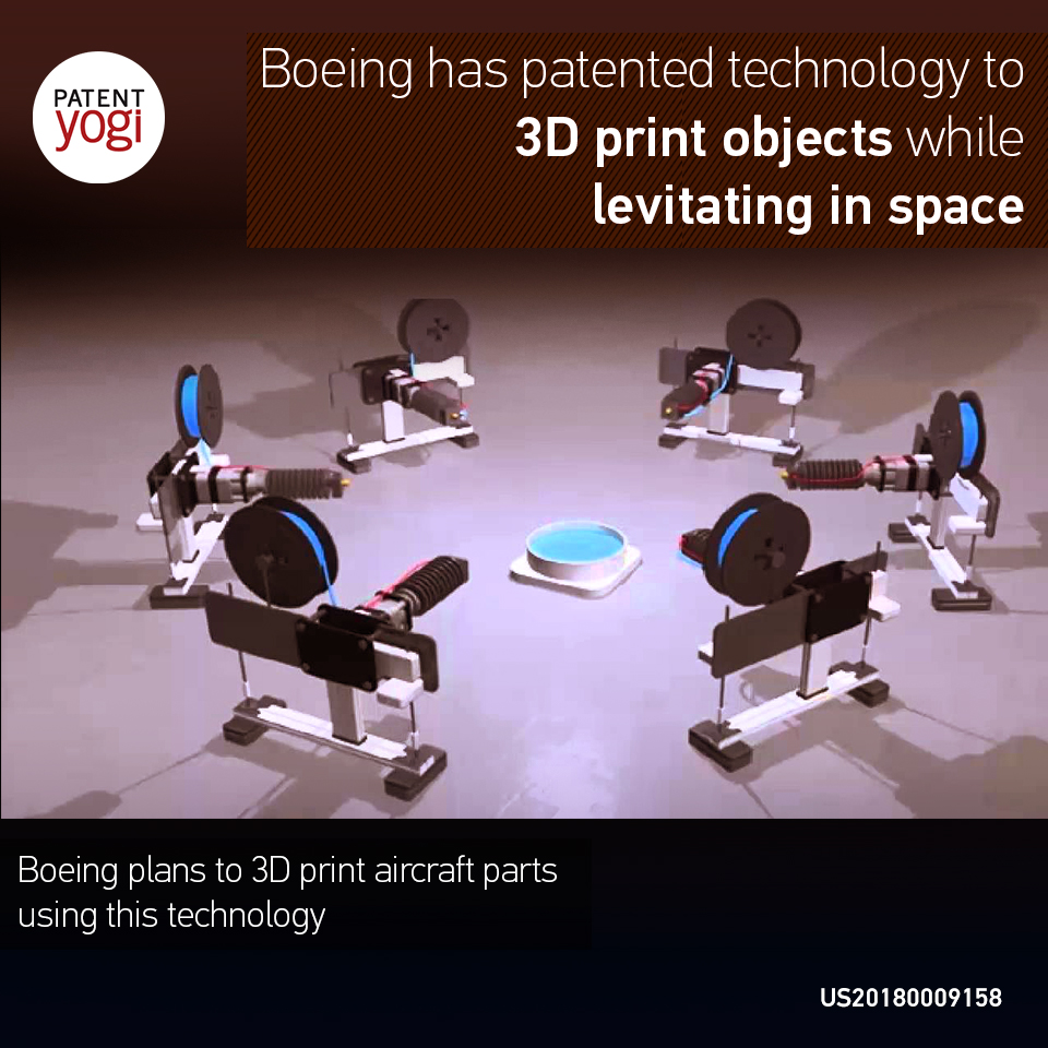 Boeing has patented technology to 3D print objects while levitating in  space - Patent Yogi LLC